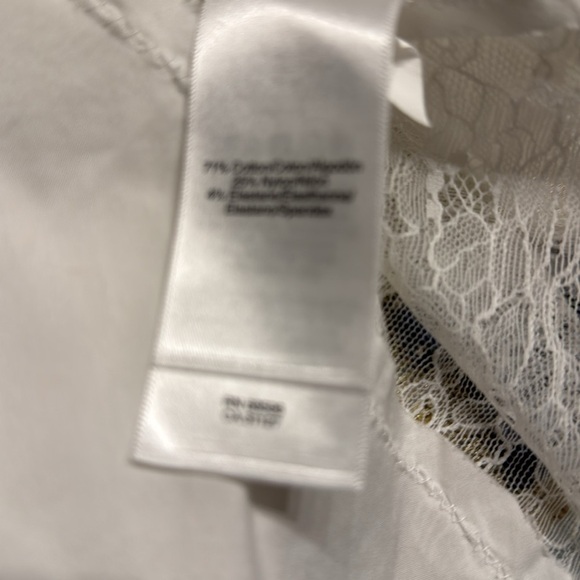 Donna Karan lace/cotton blouse size medium